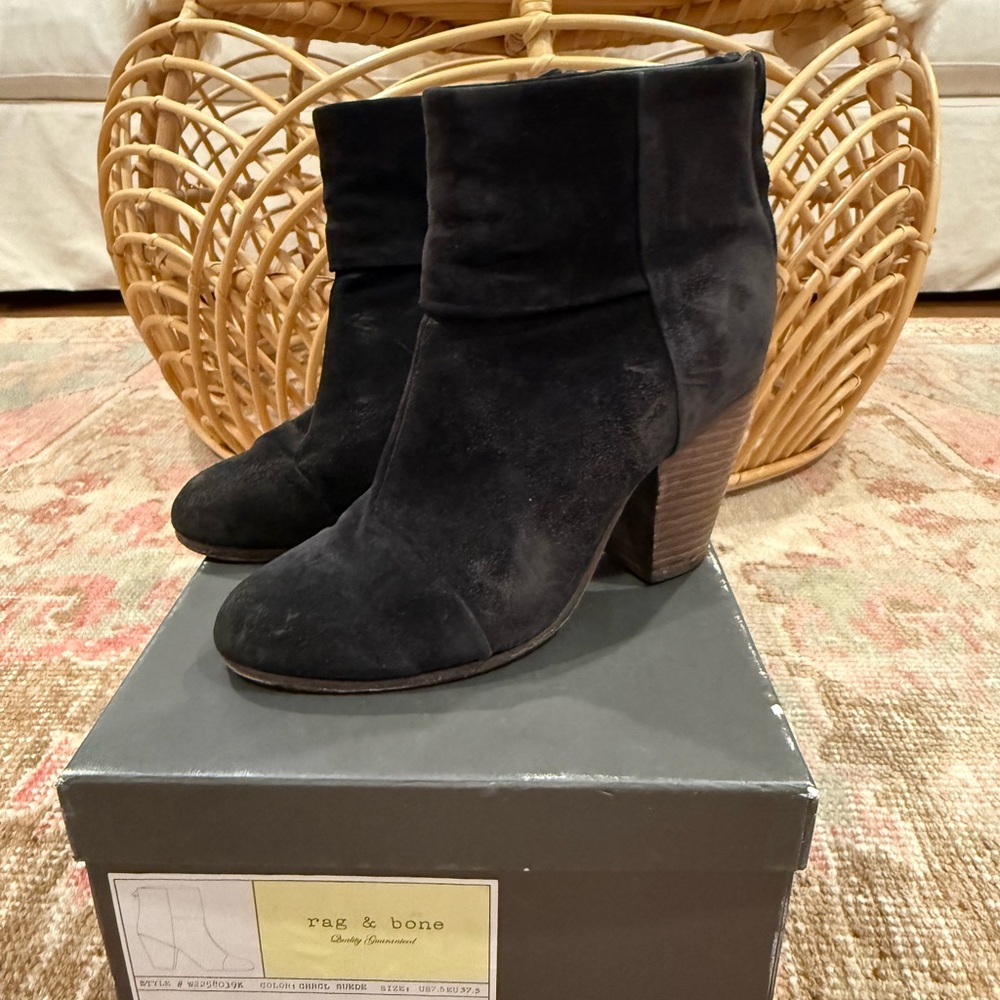 Rag & Bone Classic Newbury Dark Grey Suede Boots